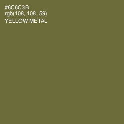 #6C6C3B - Yellow Metal Color Image